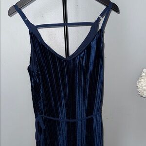 As U Wish Strapless Navy Velvet Dress